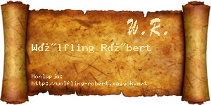 Wölfling Róbert névjegykártya