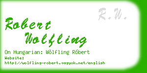 robert wolfling business card